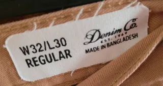 Pantalón Chino Beige Denim Co. Talla W32/L30