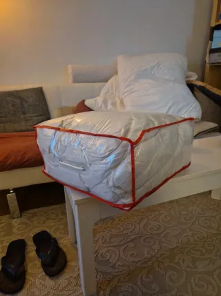 Edredón plumón de oca blanco