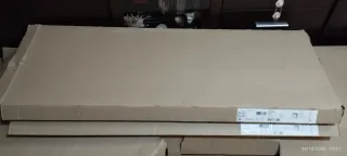 Mesita Noche Conforama Gris Cemento y Blanco