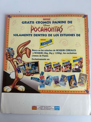 Album completo cromos Pocahontas Panini