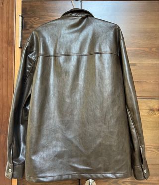 chaqueta efecto piel Zara Marrón Talla M