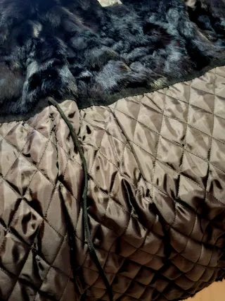 Abrigo Piel Mujer René Derhy Negro