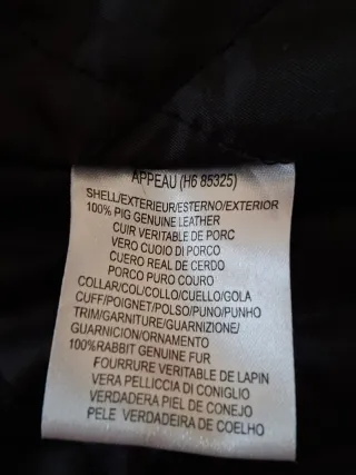 Abrigo Piel Mujer René Derhy Negro