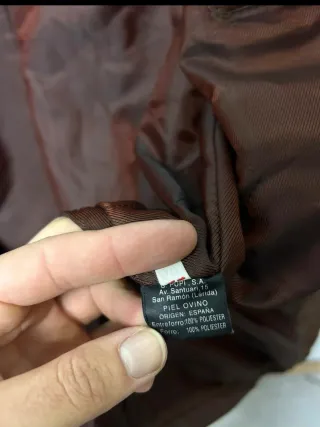 Chaqueta de piel vintage marrón