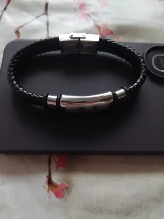 Reloj GENEVE Plata y blanco,pulsera a juego.