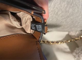 Borsa Michael Kors marrone, in pelle, modello Mila
