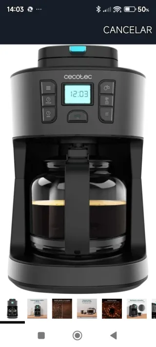 Cafetera Cecotec con Molinillo
