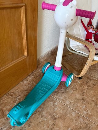Patinete infantil 3 ruedas rosa y turquesa