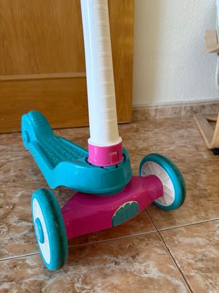 Patinete infantil 3 ruedas rosa y turquesa