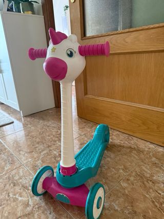 Patinete infantil 3 ruedas rosa y turquesa