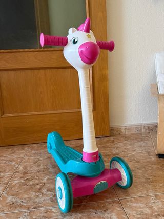 Patinete infantil 3 ruedas rosa y turquesa