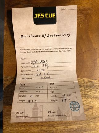 Taco de billar JFLOWERS