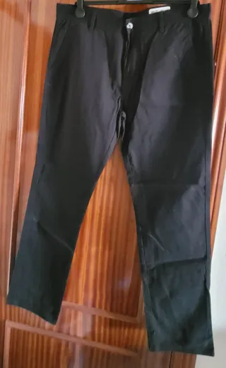 Pantalón Chino Negro Denim Co. Talla W34/L32