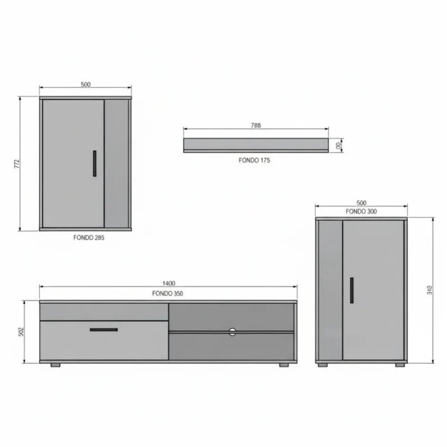 MUEBLE SALÓN ROBLE ARTISAN OSLO