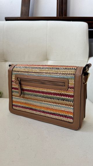 Bolso bandolera tejido multicolor