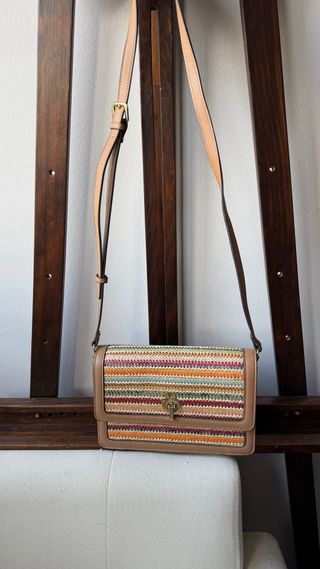 Bolso bandolera tejido multicolor