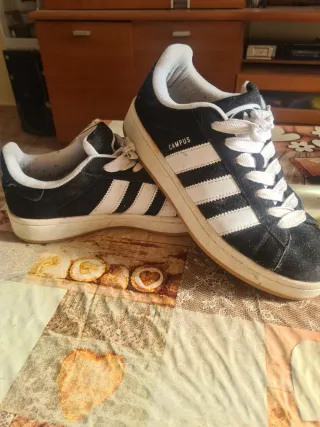 Tenis Adidas Campus Unisex Negro/Blanco