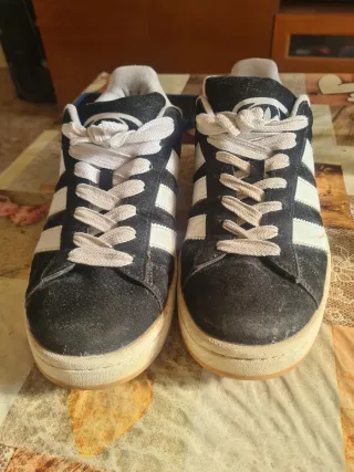 Tenis Adidas Campus Unisex Negro/Blanco