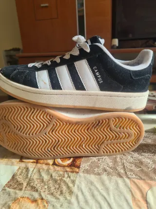 Tenis Adidas Campus Unisex Negro/Blanco