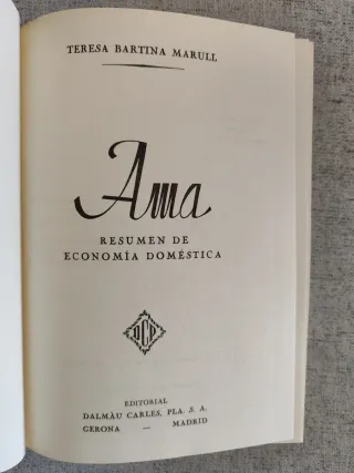 Ama, resumen de la economía doméstica