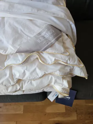 Edredón plumón pato blanco 220x220 cm