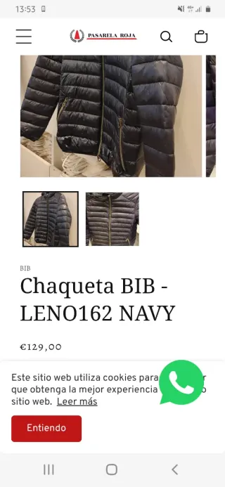 Chaqueta de plumas azul/negro