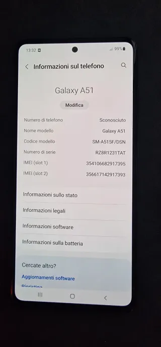 Samsung Galaxy A51 128GB 4GB RAM, come nuovo