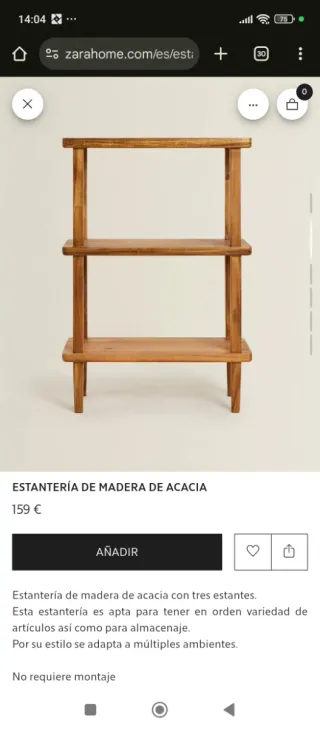 ESTANTERÍA DE MADERA DE ACACIA