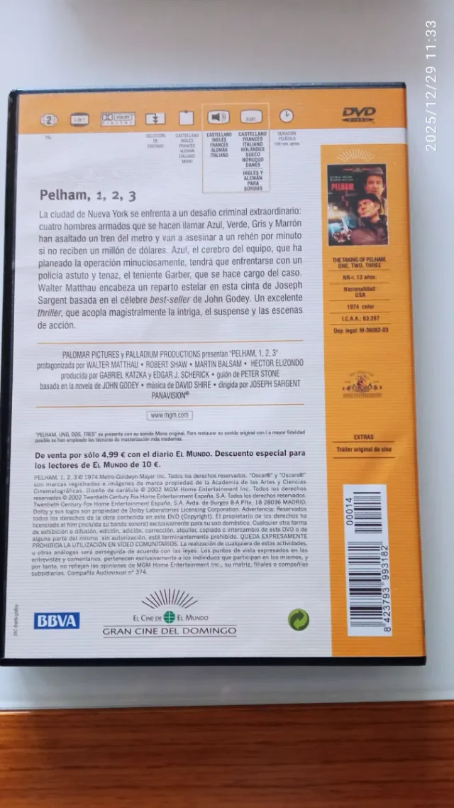 Lote 4 Películas DVD Acción/Ciencia Ficción