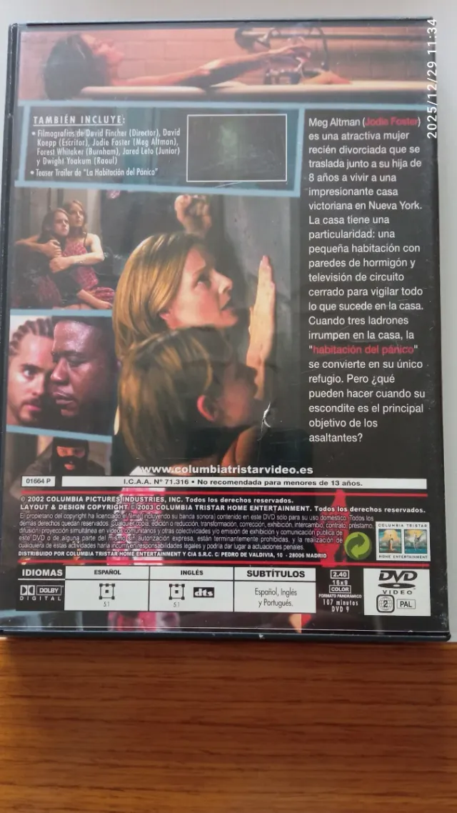 Lote 4 Películas DVD Acción/Ciencia Ficción
