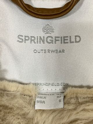 Abrigo piel vuelta mujer marrón