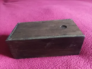 Caja Antigua Ajedrez Madera Piezas N2