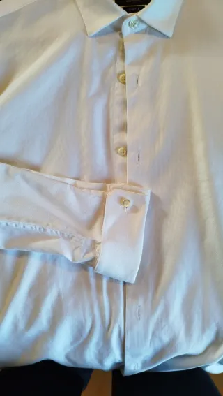 Camisa Zara Blanca Gemelos Talla M