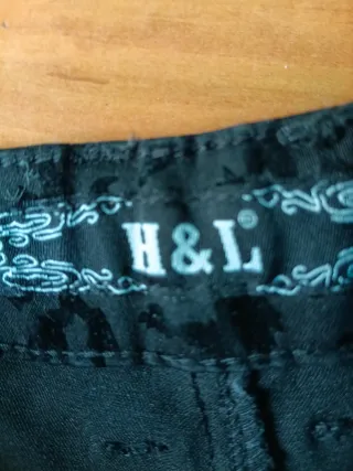 Pantalones vaqueros H&L leopardo negro