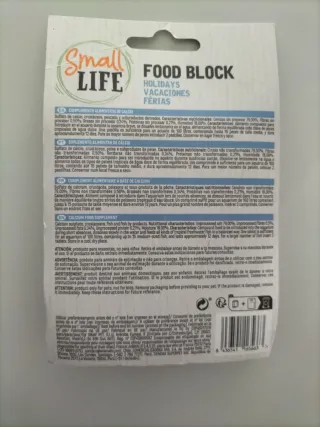 Bloque comida Small Life para vacaciones