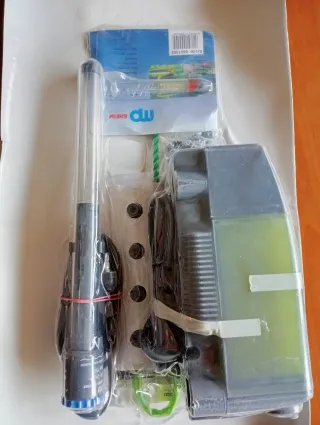 Filtro y calentador Eheim acuario