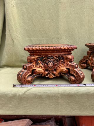 Pareja Ménsulas Terracota Querubines 20cm