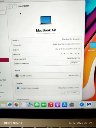 MacBook Air 13 Dorado precio algo negociable
