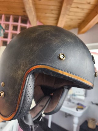 Casco Moto Custom Origine Primo Negro