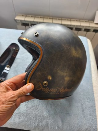 Casco Moto Custom Origine Primo Negro