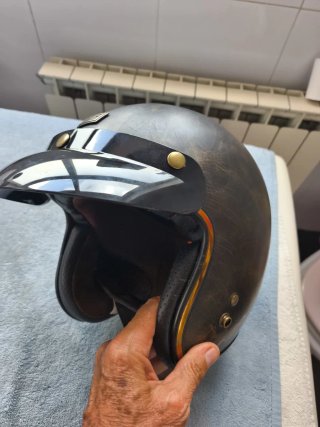 Casco Moto Custom Origine Primo Negro