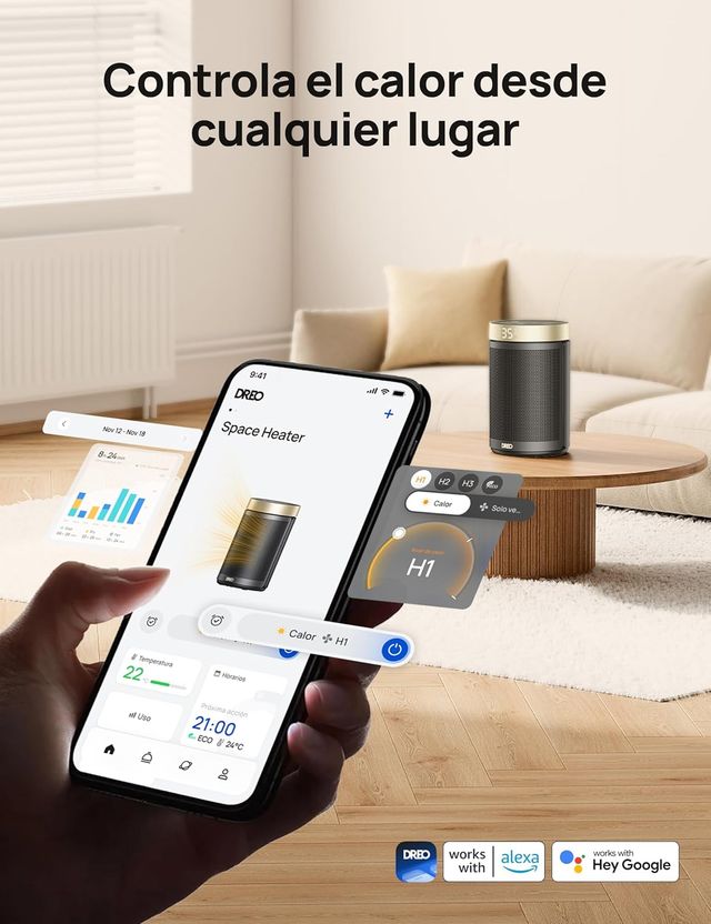 Calefactor de bajo consumo Dreo, 1500 W