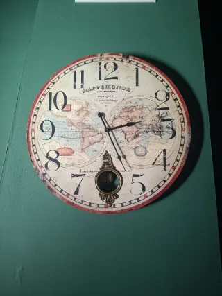 Reloj de pared mapa mundi