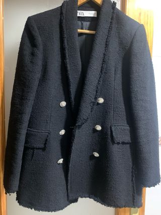 Americana Zara Tweed con Botones Joya