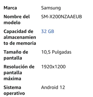 Samsung Galaxy Tab A Negra