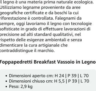 Vassoio Foppapedretti Legno