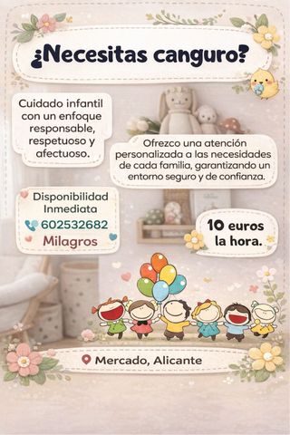 Ofrezco mis servicios como cuidadora de niños