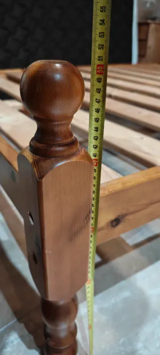 Dormitorio madera matrimonio 135 x 90 + 2 mesitas