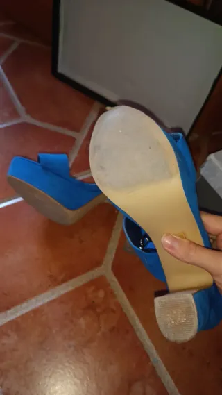 Sandalias tacón azul Talla 37