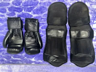 Guantes boxeo y rodilleras Kyshenko Gym KO System